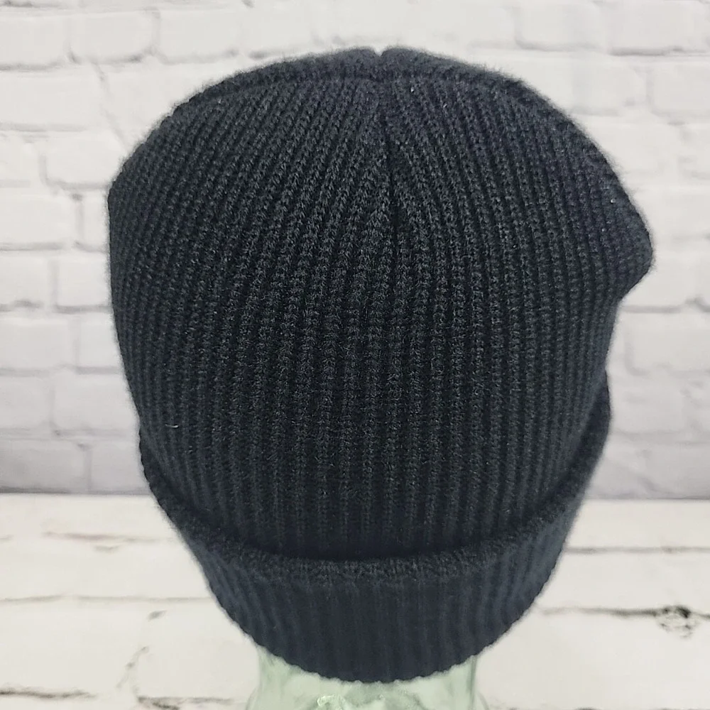 Prime Beanie Hat Unisex OSFA Black Stretch Knit Ski Cap Warm Winter Hat